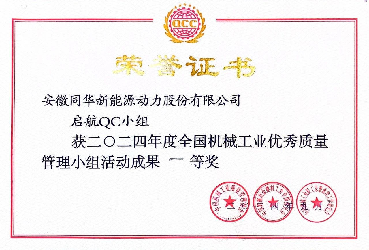 公司兩項(xiàng)質(zhì)量成果榮膺&ldquo;全國機(jī)械工業(yè)質(zhì)量管理小組成果獎&rdquo; (4)